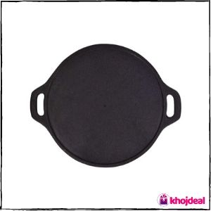 Rock Tawa Pre-Seasoned Cast Iron Dosa Tawa (12-inch)