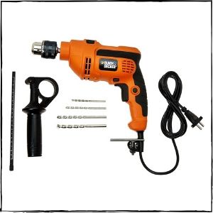Black & Decker KR554RE 550-Watt 13mm Variable Speed Reversible Hammer Drill Machine