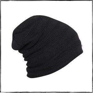 FabSeasons Acrylic Woolen Slouchy Beanie (Black)