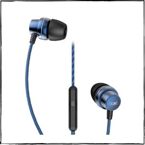boAt BassHeads 182 Wired Earphones (Blue)
