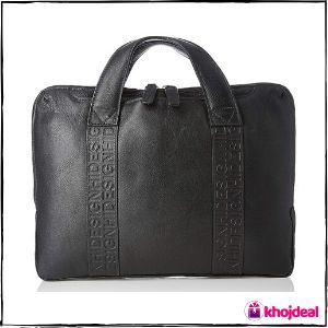 Hidesign Leather Black Laptop Bag
