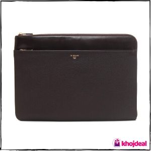 Da Milano Brown Genuine Leather Laptop Bag