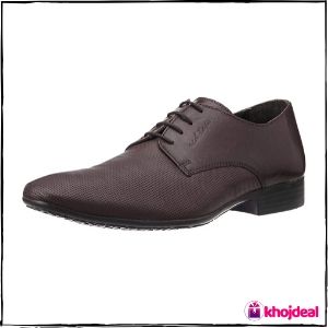 Red Tape Men's Derby Leather Formal Shoes (Bordo)