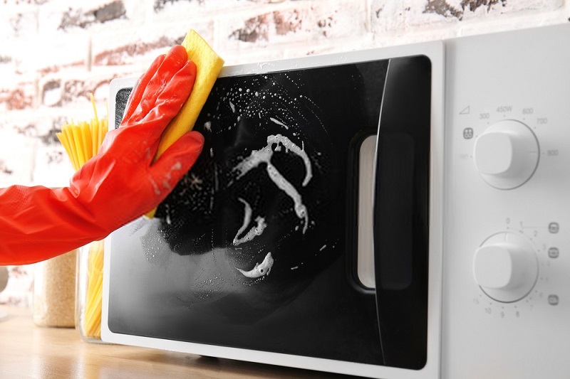 Microwave Oven Cleaning With Soap Water