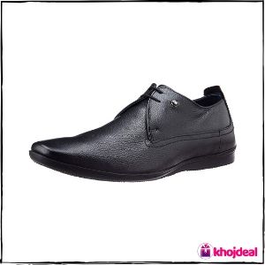 Louis Philippe Men's Black Formal Shoes : Derby