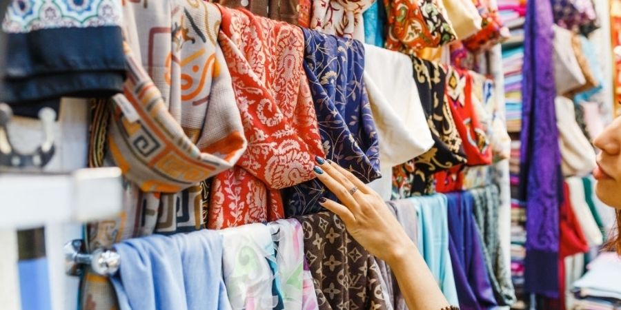 Fresh and colorful summer scarves, an essential accessory