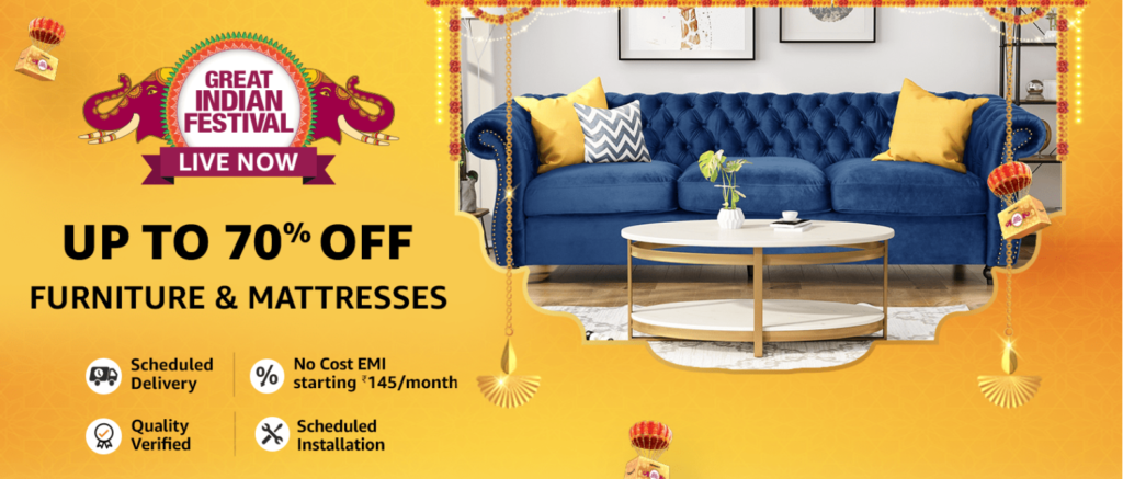Amazon Diwali Sale Offers On Furniture