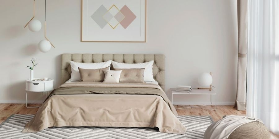 Zen decor in the bedroom