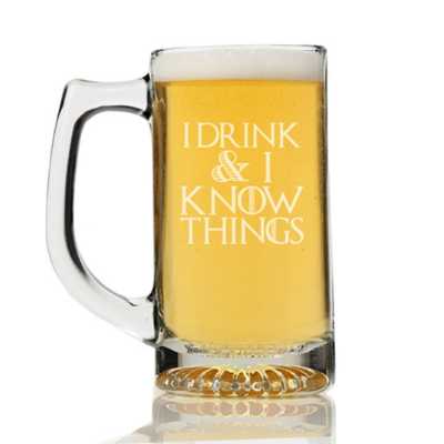 Game of Thrones I Drink and I Know Things Beer Mug