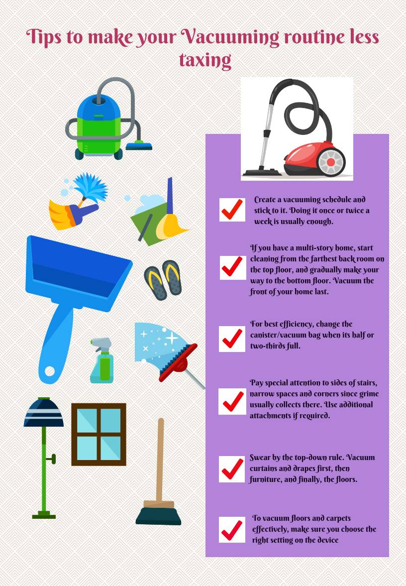 Tips to make your Vacuuming routine less taxing