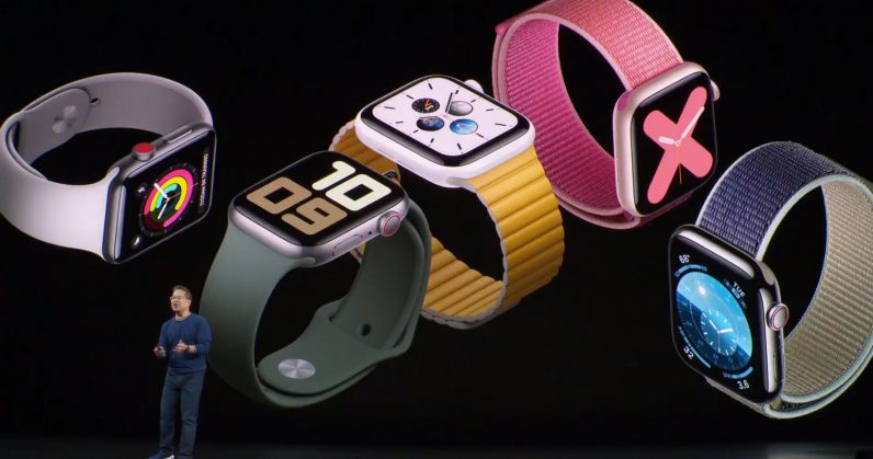 Image of five apple watches