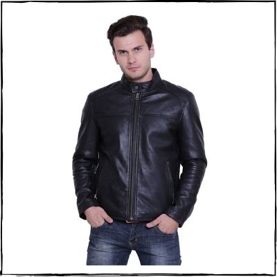 Justanned-Black-Solid-Leather-Jacket